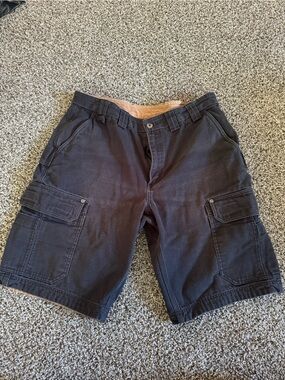 Duluth Trading Co Black Cargo Work Shorts